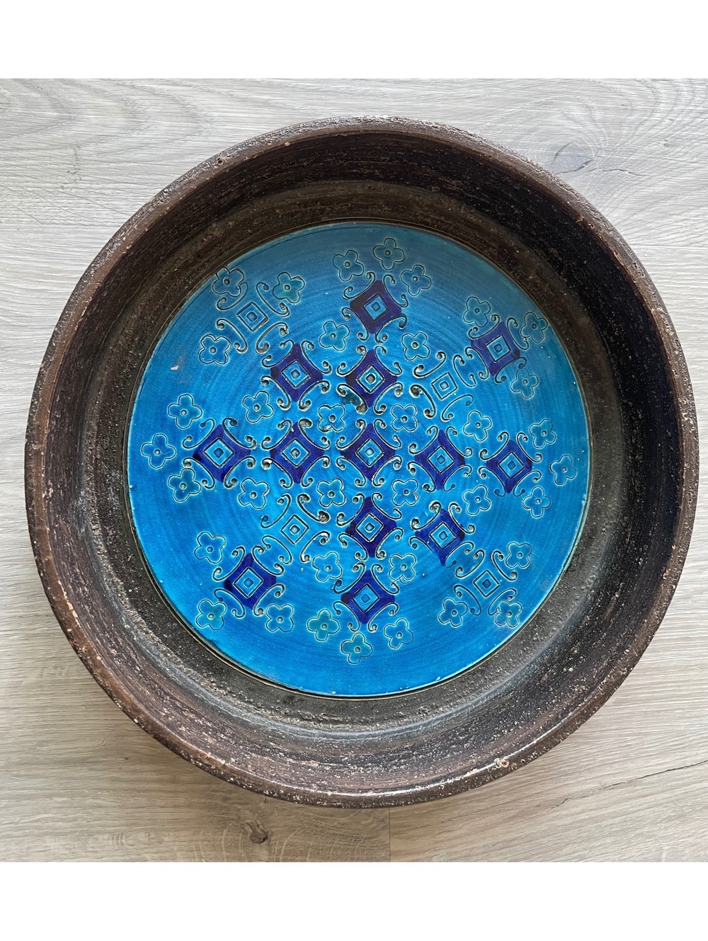 Vintage Aldo Londi for Bitossi Italian Ceramic Bowl / Charger – 1960s